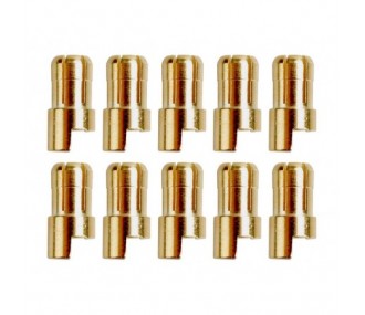 Gold plug PK 6,0 mm male (10 pcs)