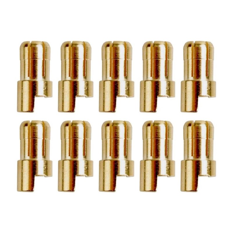 Gold plug PK 6,0 mm male (10 pcs)