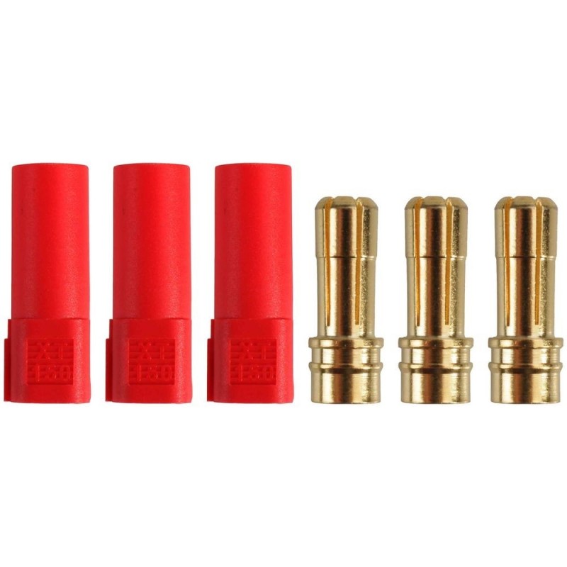 Prise XT150 male boîtier rouge (3 pcs)