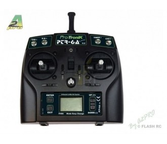 PTR-6A 6 Channels V2 2.4Ghz 6/8/0 PROTRONIK transmitter - LiPo battery