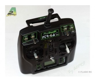 PTR-6A 6 Channels V2 2.4Ghz 6/8/0 PROTRONIK transmitter - LiPo battery