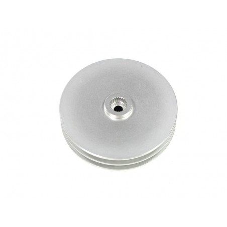 Poulie Alliage Alu 50mm 60mm Poulie Double Rainure En Alliage Aluminium - Diamètre 50/60 Mm - Pour Entraînement Arbre Moteur (alésage 8-20 Mm) Poulie Double Rainure Aluminium