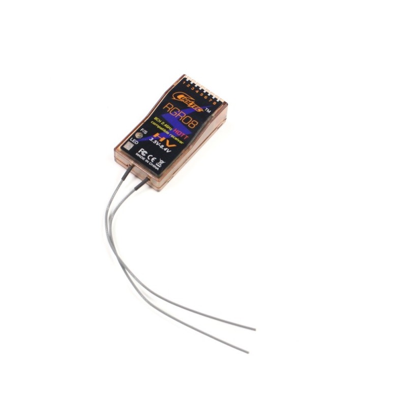 Receptor de 8 canales Cooltec RGR08 de 2,4 GHz compatible con HOTT