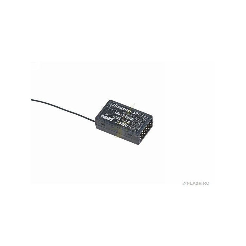 Graupner GR-12+3xG+3A+Vario HoTT récepteur 6 Voies 2.4Ghz
