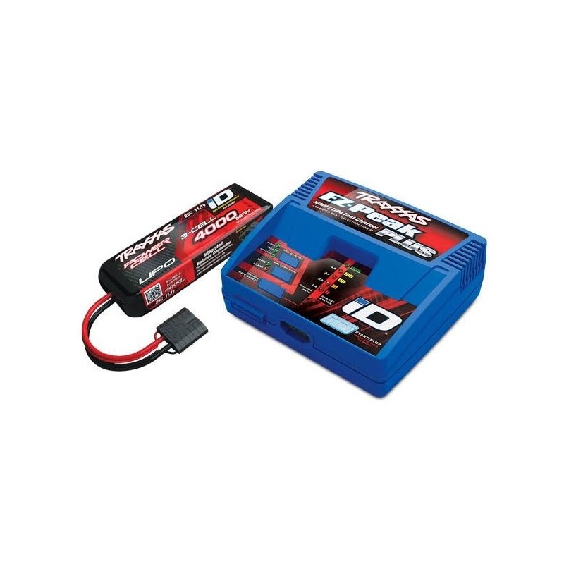 Traxxas Chargeur NiMh/Lipo EZ-Peak Plus 2970G + LiPo 3S 4000MAH 2849X