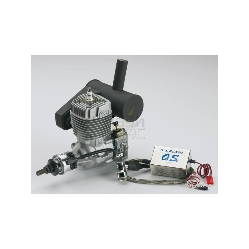 2T OS GT 22 gasoline engine with E-5040 silencer