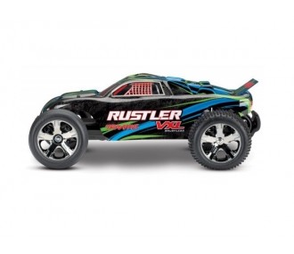 Traxxas Rustler 2WD VXL Grün TSM ss Ladegerät/Batterie 37076-4