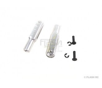 2156 - Aluminium clevis Dia.3mm L:23mm axis:1.6mm (2 pcs) Mp Jet