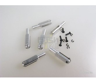 2161 - Aluminium clevis M3 L:30mm axis:1.6mm (6 pcs) Mp Jet