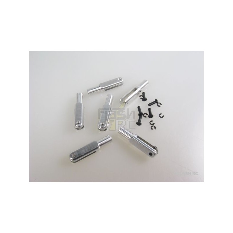 2161 - Horquilla de aluminio M3 L:30mm eje:1.6mm (6 piezas) Mp Jet