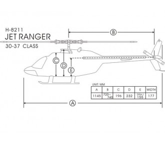 Bell Jet Ranger 206 Rouge Classe 550 Funkey