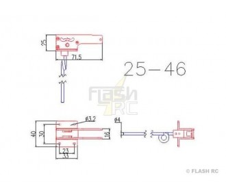 Train rentrant principal 85° 25-46 E-Flite