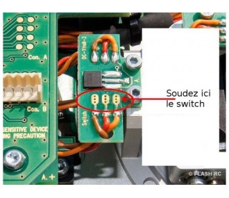 Handle (1 pc) with 2-position switch DS/DC Jeti