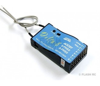 Receptor de 8 canales de 2,4 GHz DELTA8 compatible con A-FHSS/S-FHSS/ACCST