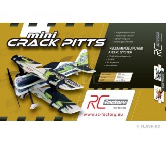 Avion RC Factory Crack Pitts 'Mini Series' vert/noir env.0.60m