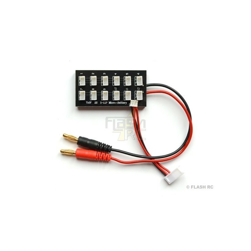 Charging board for up to 12 2S batteries with UMX socket