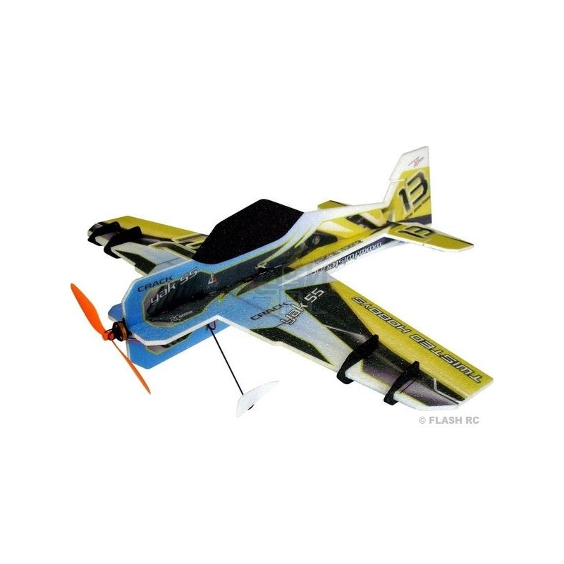 Avion RC Factory Crack Yak 'Lite Series' bleu/jaune env.0.80m
