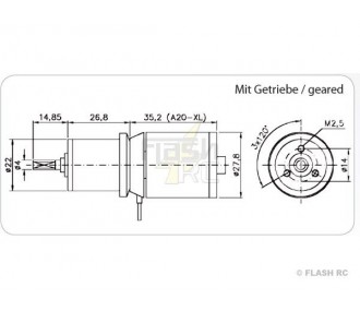 A20-6XL 10-Pol EVO Hacker + Maxon Reducer 4,4:1