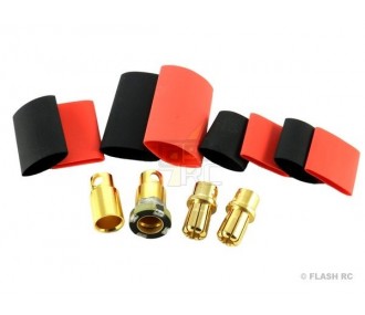 Gold 8mm ASC (anti-spark) M/F (2 pairs) JETI