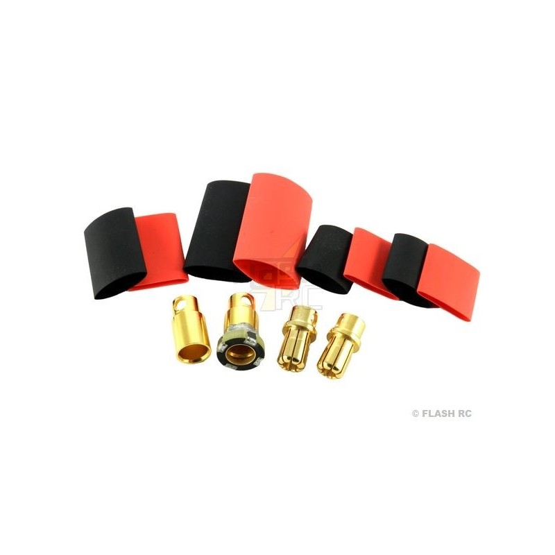 Gold 8mm ASC (anti-spark) M/F (2 pairs) JETI