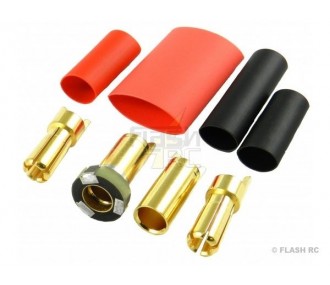 Gold 5.5mm ASC (anti-spark) M/F plug (2 pairs) JETI