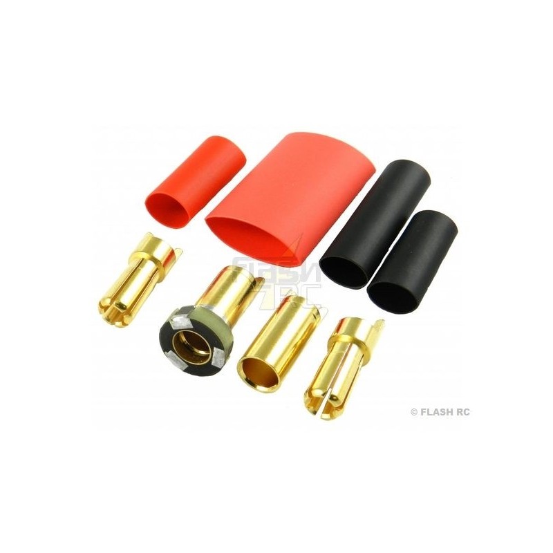 Gold 5.5mm ASC (anti-spark) M/F plug (2 pairs) JETI