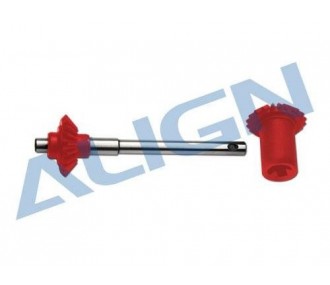H60G003AXT - Tail shaft with pinion - TREX 600E Align