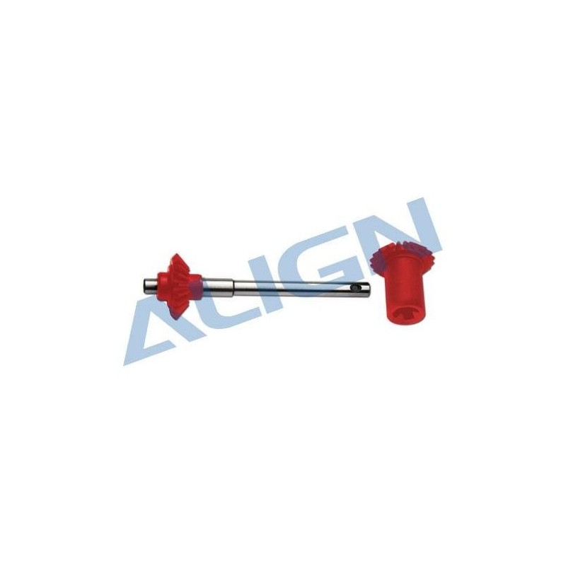H60G003AXT - Tail shaft with pinion - TREX 600E Align