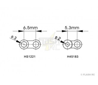 H45183 -  Chapes double - TREX 450 SPORT V2 Align