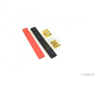 Gold 6mm DB6 M/F plug (3 pairs) + thermo sleeve
