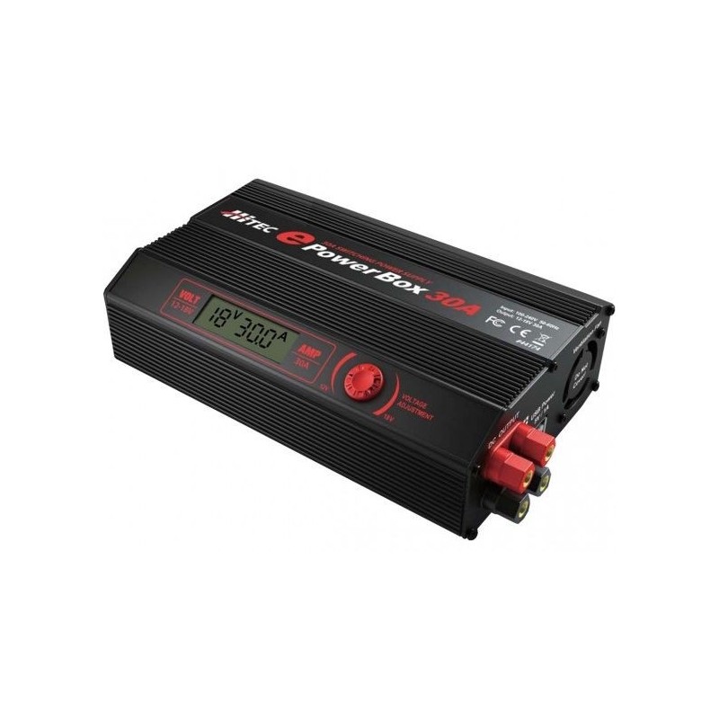 Stabilisiertes Netzteil E-Powerbox 30A 12V-18V + USB 5V Hitec (540W)