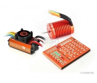 Combo Leopard V2 1/10th motor 9T 4370Kv + ESC + SKY RC card