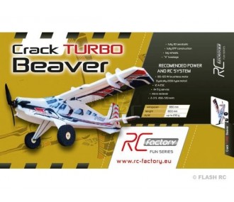 Avion RC Factory Crack Turbo Beaver rouge/noir 'FUN SERIES' env.0.80m