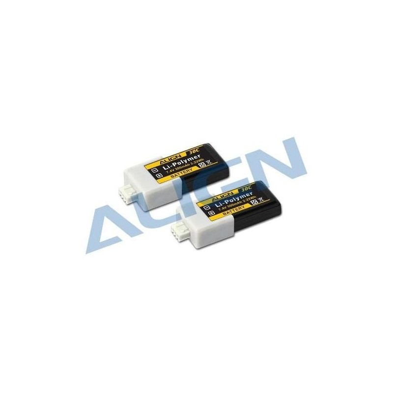 HBP02501 - Batterie Lipo 2S 7.4V  300mAh (2 pcs) - T-REX 150 Align