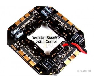 Carte Double Quadro 2XL Combi (8x BL-Ctrl V3.0  soudés sur 2 cartes) MIKROKOPTER