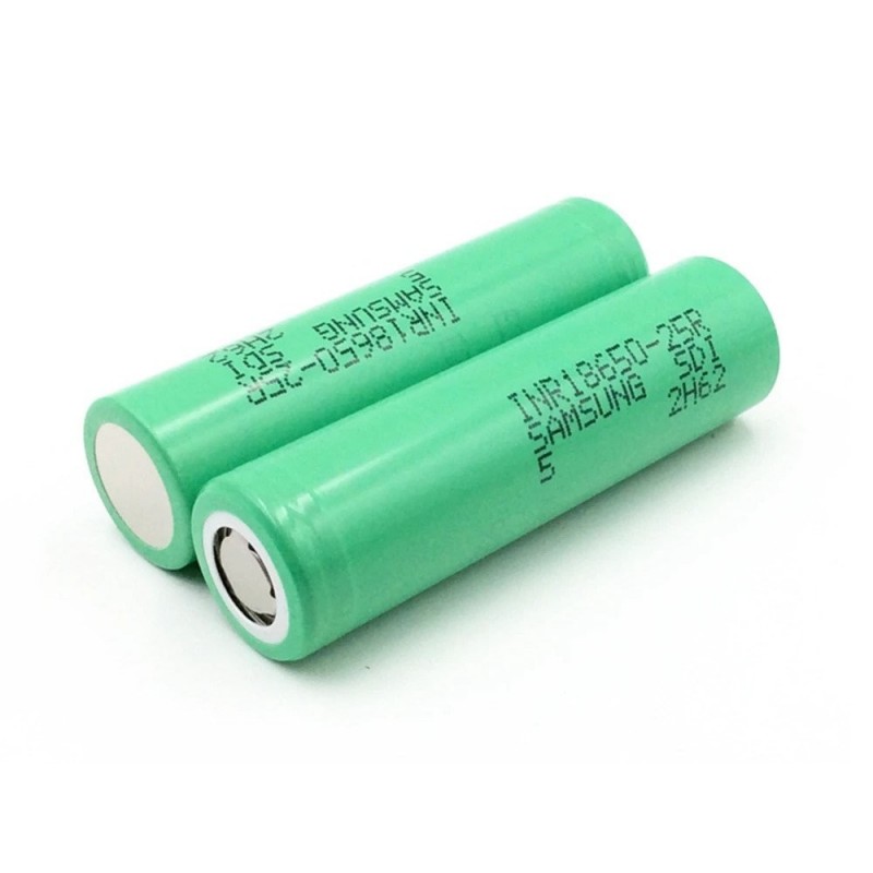 Baterías (2pcs) LiIon 1S 2500mAh 20A SAMSUNG (formato 18650)