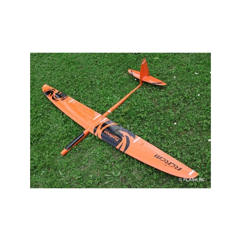 E-Typhoon Vollfaser ca.2.00m orange und schwarz RCRCM