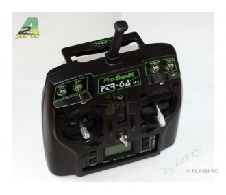 PTR-6A Transmisor PROTRONIK de 6 canales V2 2,4Ghz 6/8/0 - Batería NiMh