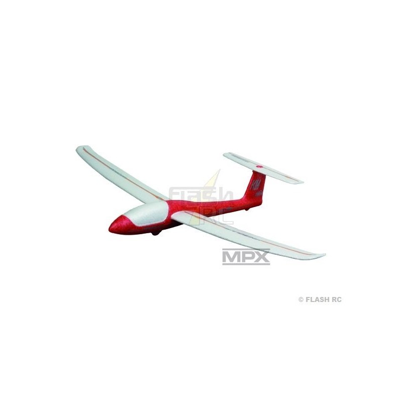 Planeur lancé main Mini Solius rouge/BLANC Multiplex