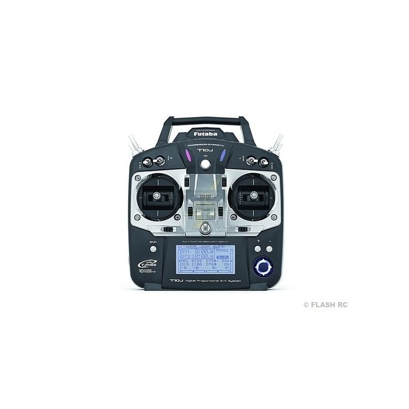 Radio Futaba T10J 10/8/0 2.4Ghz T-FHSS + R3008SB Mode 2 ( sans accu / chargeur )