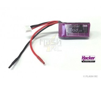 Batteria Lipo Hacker TopFuel Eco-X 2S 7,4V 350mAh 25C a filo nudo