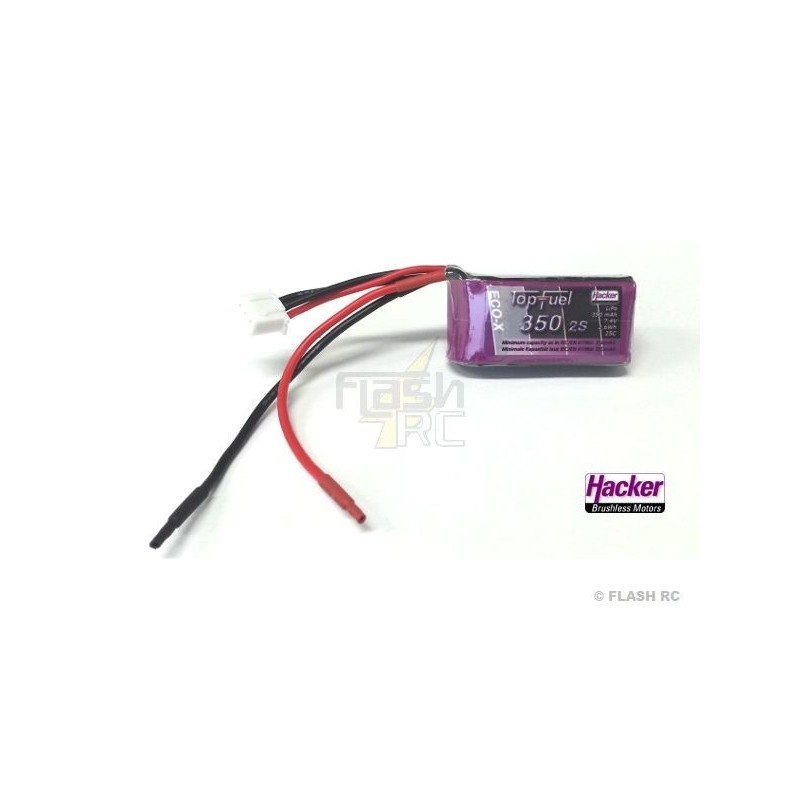 Batterie Lipo Hacker TopFuel Eco-X 2S 7.4V 350mAh 25C fils nus