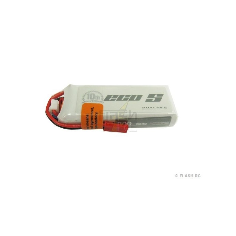 Dualsky battery, lipo 2S 7.4V 800mAh 25C jst-bec plug