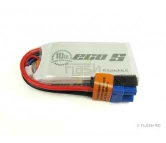 Dualsky battery, lipo 2S 7.4V 1300mAh 25C socket XT60