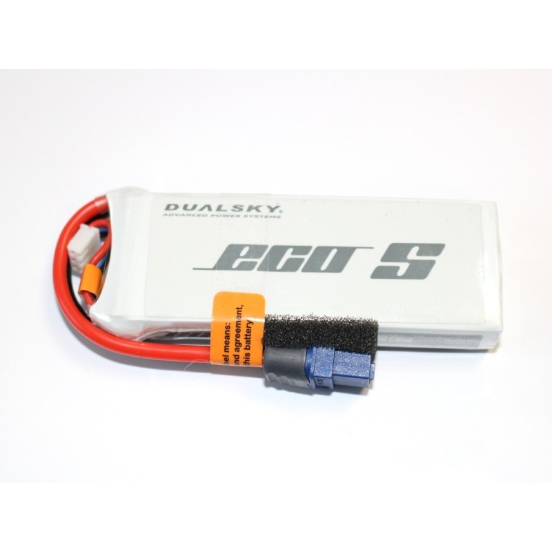 Batterie Dualsky, lipo 2S 7.4V 1800mAh 25C prise XT60