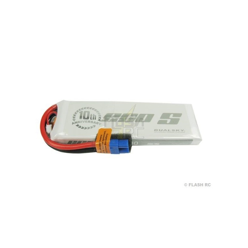 Batteria Dualsky, lipo 2S 7.4V 3200mAh 25C presa XT60 blu