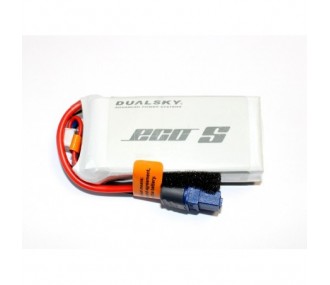 Dualsky ECO S battery, lipo 3S 11.1V 1300mAh 25C socket XT60