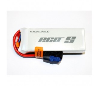 Dualsky ECO S battery, lipo 3S 11.1V 1800mAh 25C socket XT60