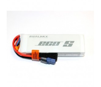 Batería Dualsky ECO S, lipo 3S 11.1V 2700mAh 25C toma XT60