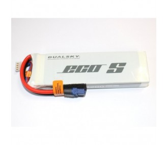 Dualsky ECO S battery, lipo 3S 11.1V 3200mAh 25C socket XT60